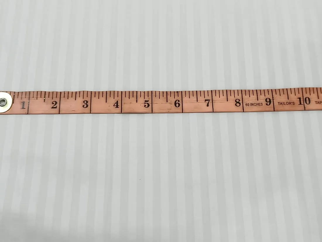 100% Cotton fabric satin stripe design Ivory 58" wide available in two styles[12493/94]