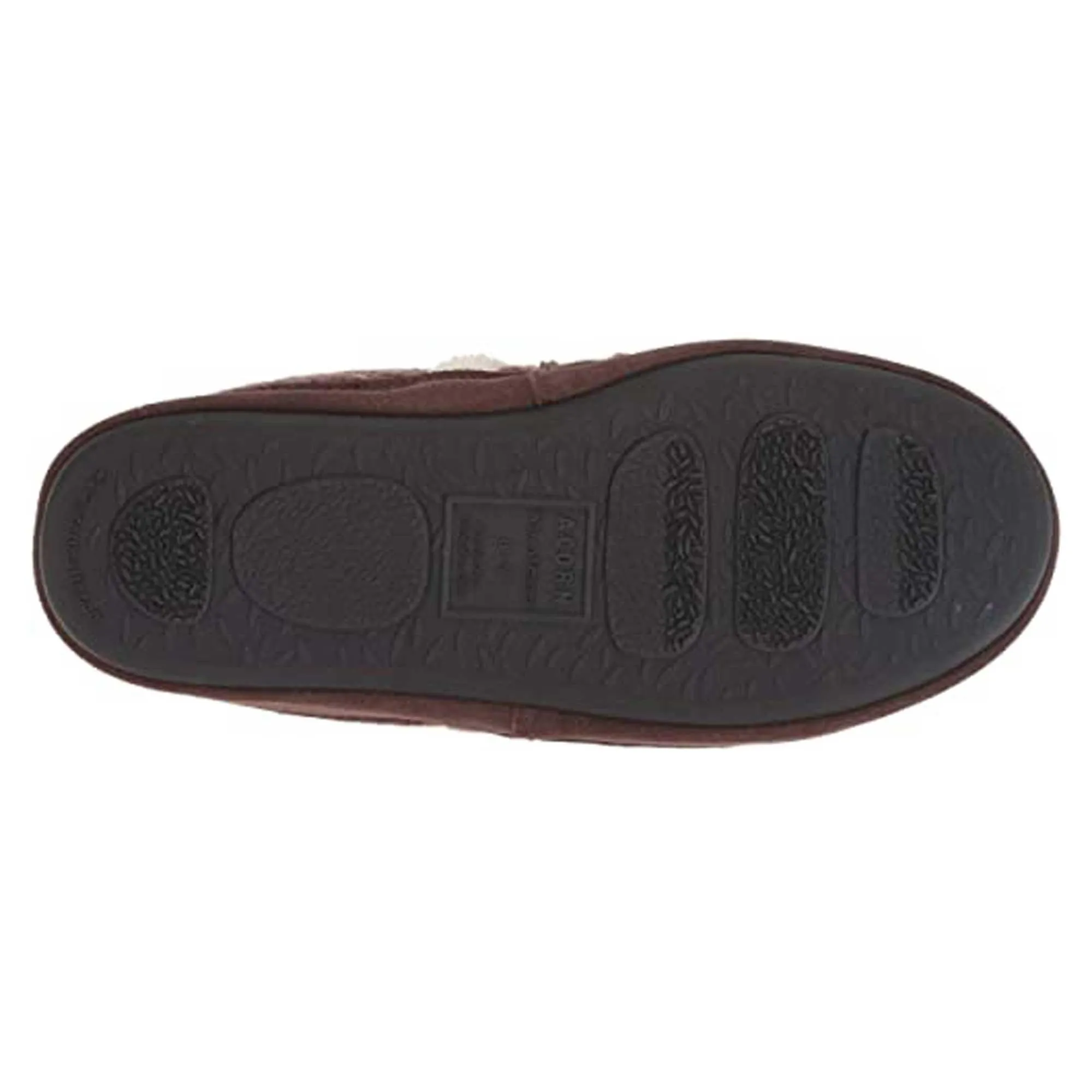 Acorn Women's Moc Slippers - Knit Uppers Cozy, Nordic Brown, Small | A18605NORWS