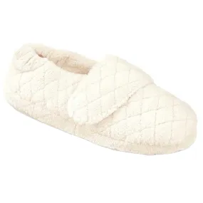Acorn Women's Spa Slippers - Terry Adjustable Wrap, Natural, Large | A10631-AAH-L