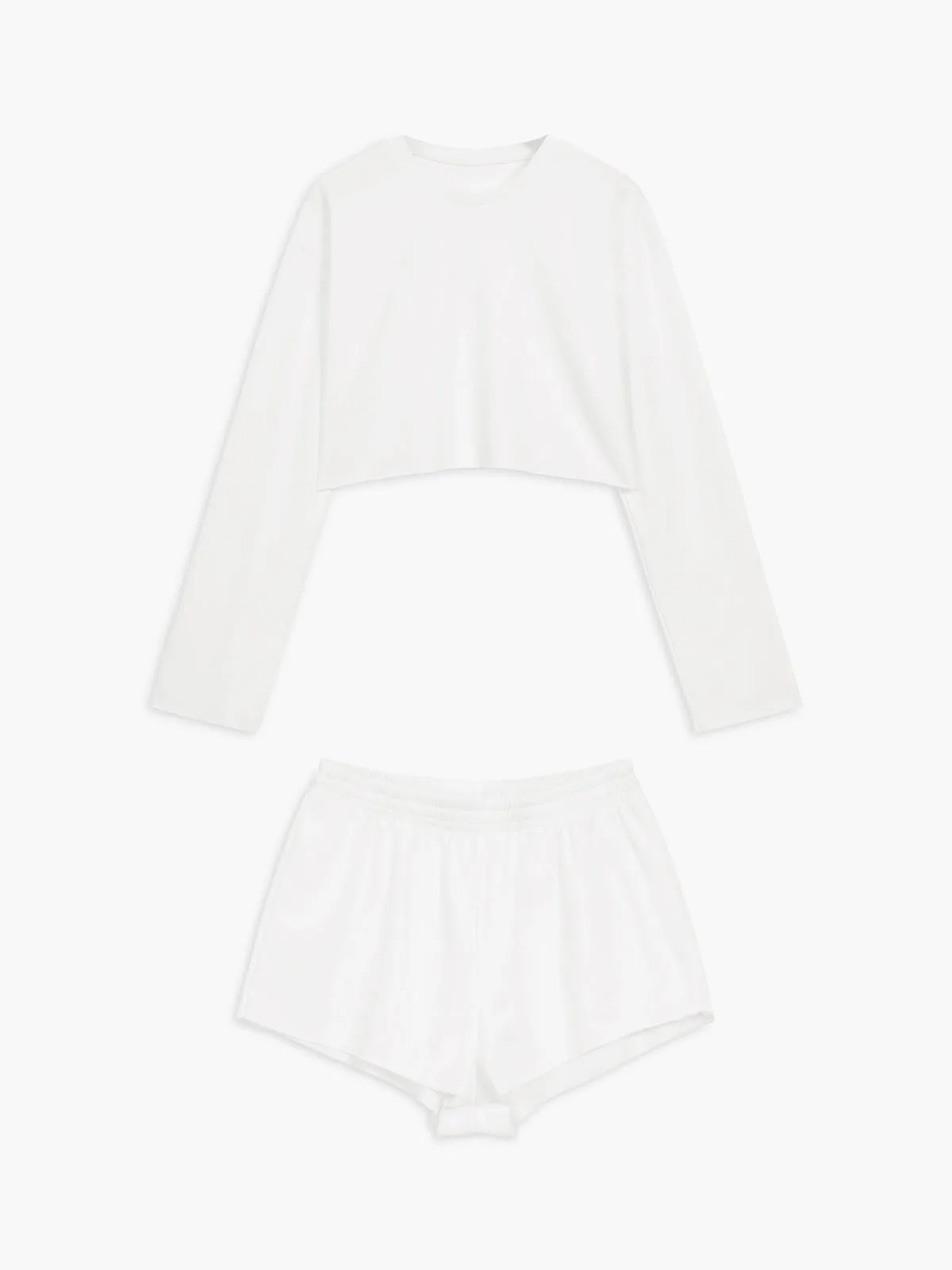 Athleisure Long Sleeve Three Piece Shorts Set