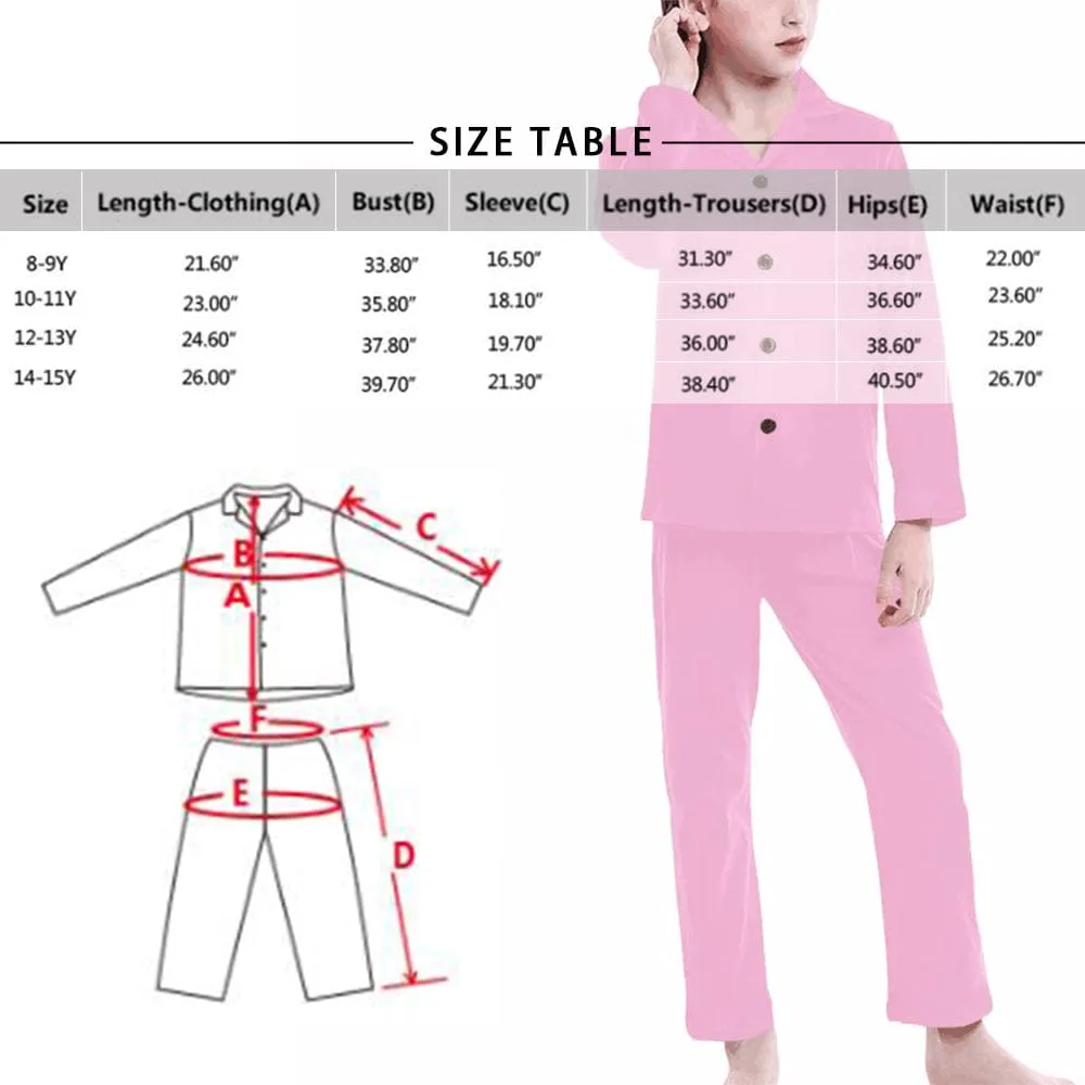 Big Kids Pajamas Fairy Pajamas with Face Custom Photo Personalized Pajama Set For Girls 8-15Y