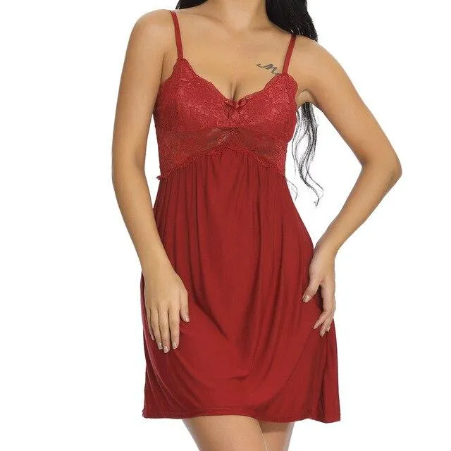 Black Nightdress Womens Black Sexy Nightie Sleepwear Lace Babydoll Vintage Sleepwear Nighties For Women