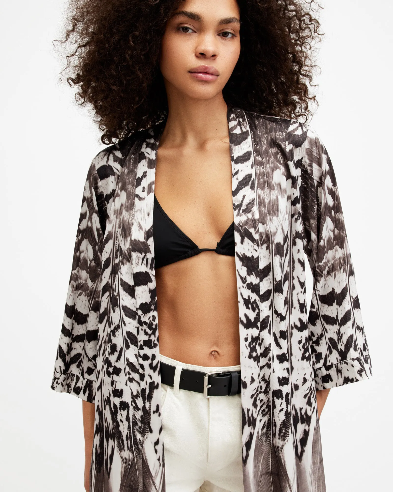 Carine Sierra Longline Printed Kimono