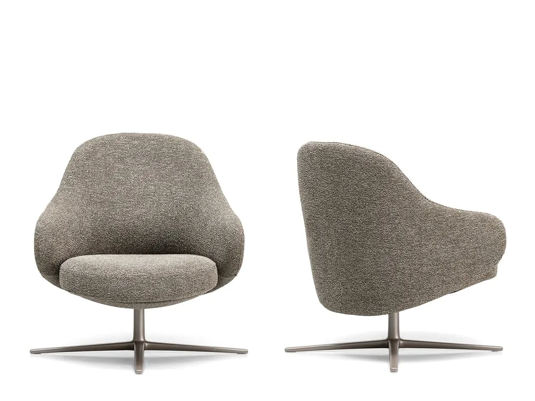 DUA Lounge Chair - Swivel trestle
