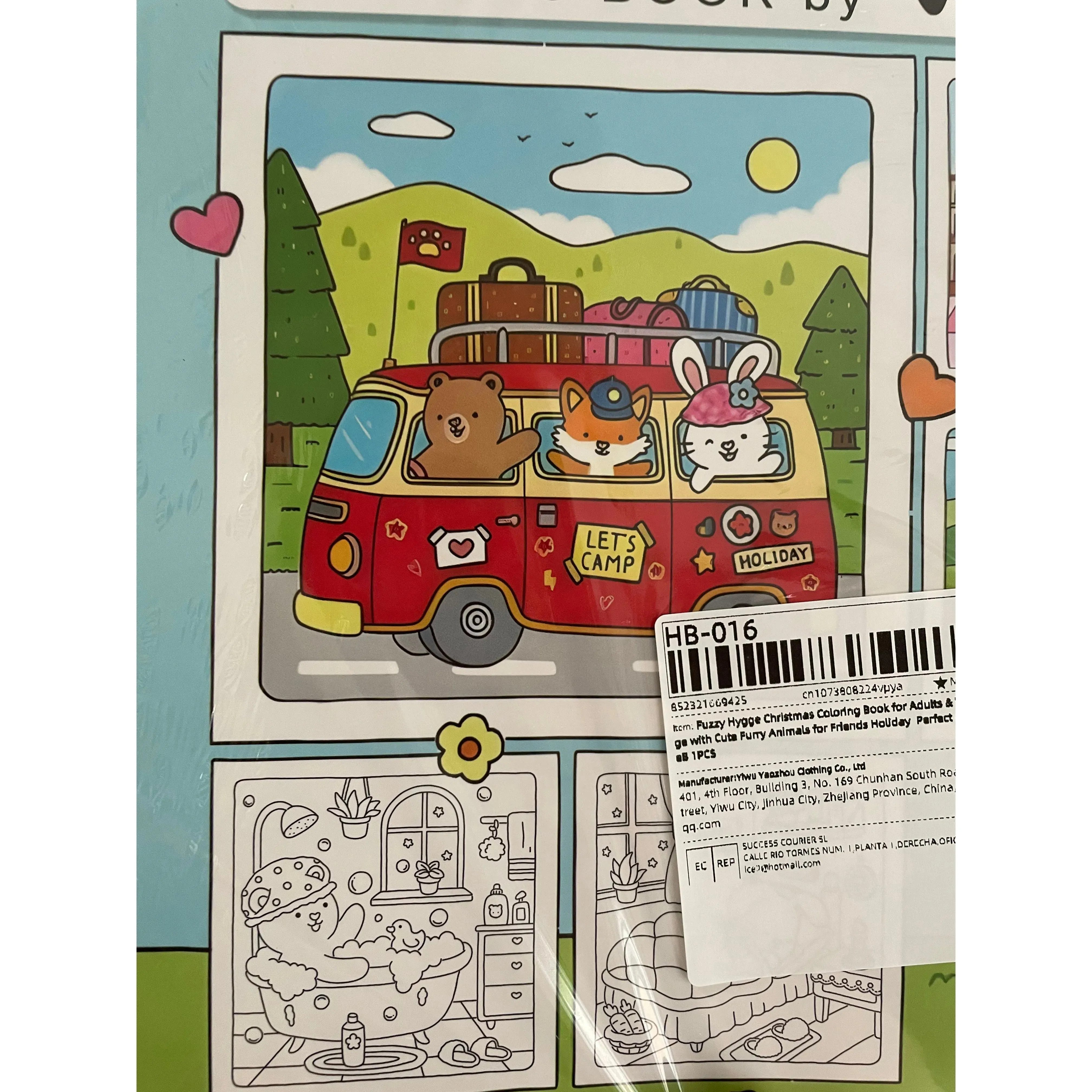 Fuzzy Friends Super Cute Kawaii Colouring Book