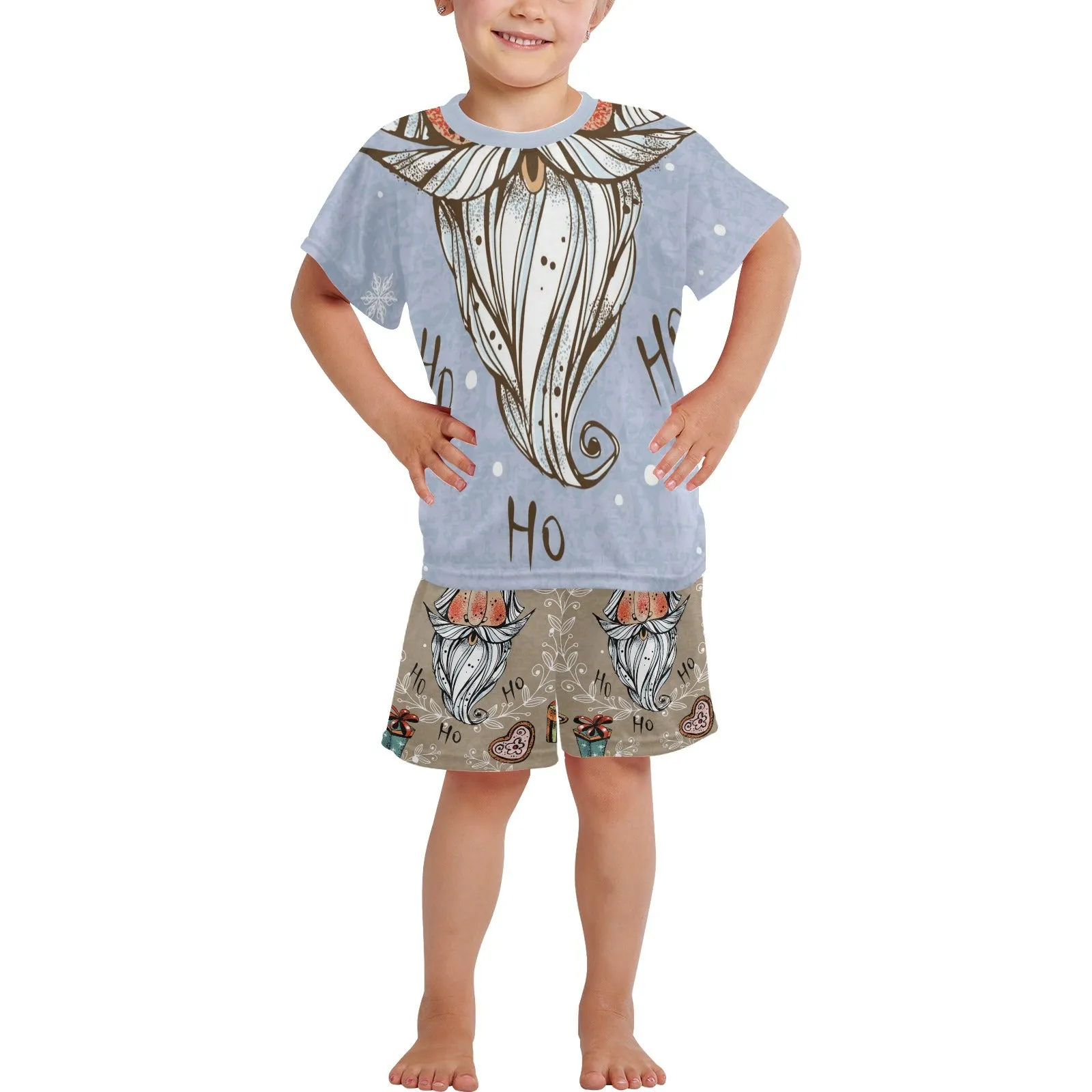 HoHoHo Santa Matching Shirt and Short Sets