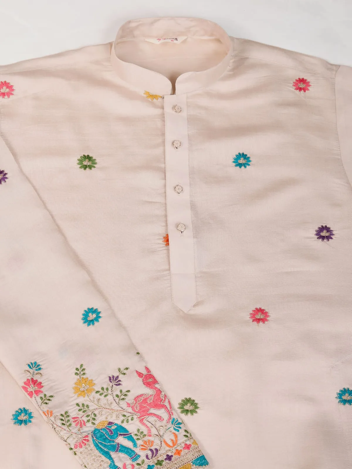Ivery Colour Viscose Silk Heavy Thread Work Kurta Payjama