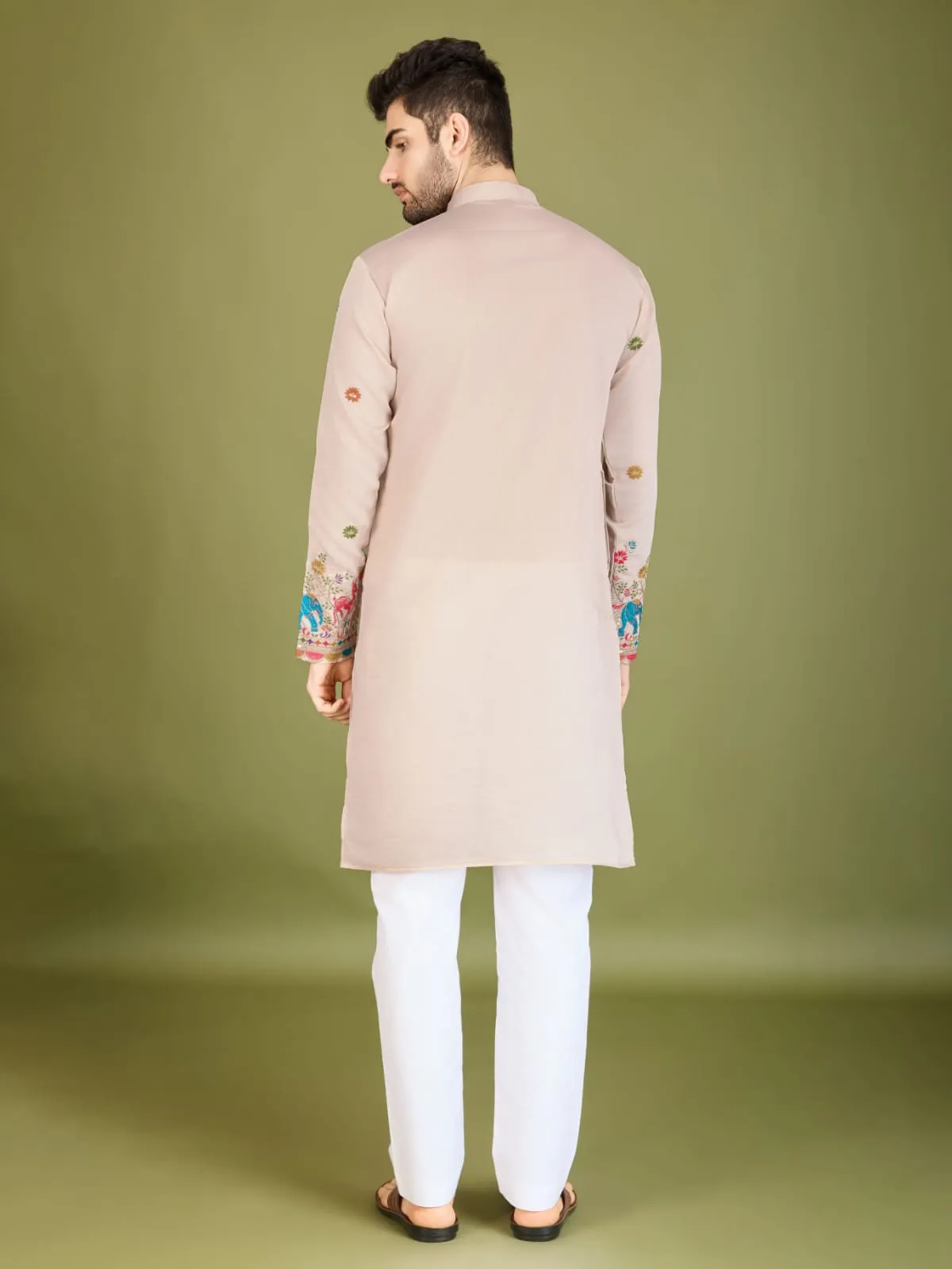 Ivery Colour Viscose Silk Heavy Thread Work Kurta Payjama