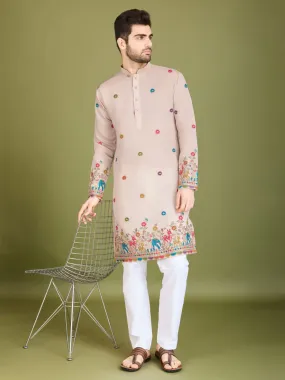 Ivery Colour Viscose Silk Heavy Thread Work Kurta Payjama