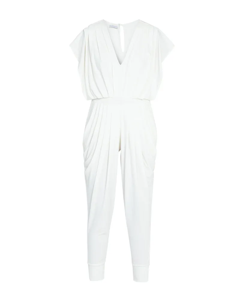 Nora V-Neck Pleated Jersey Jumpsuit