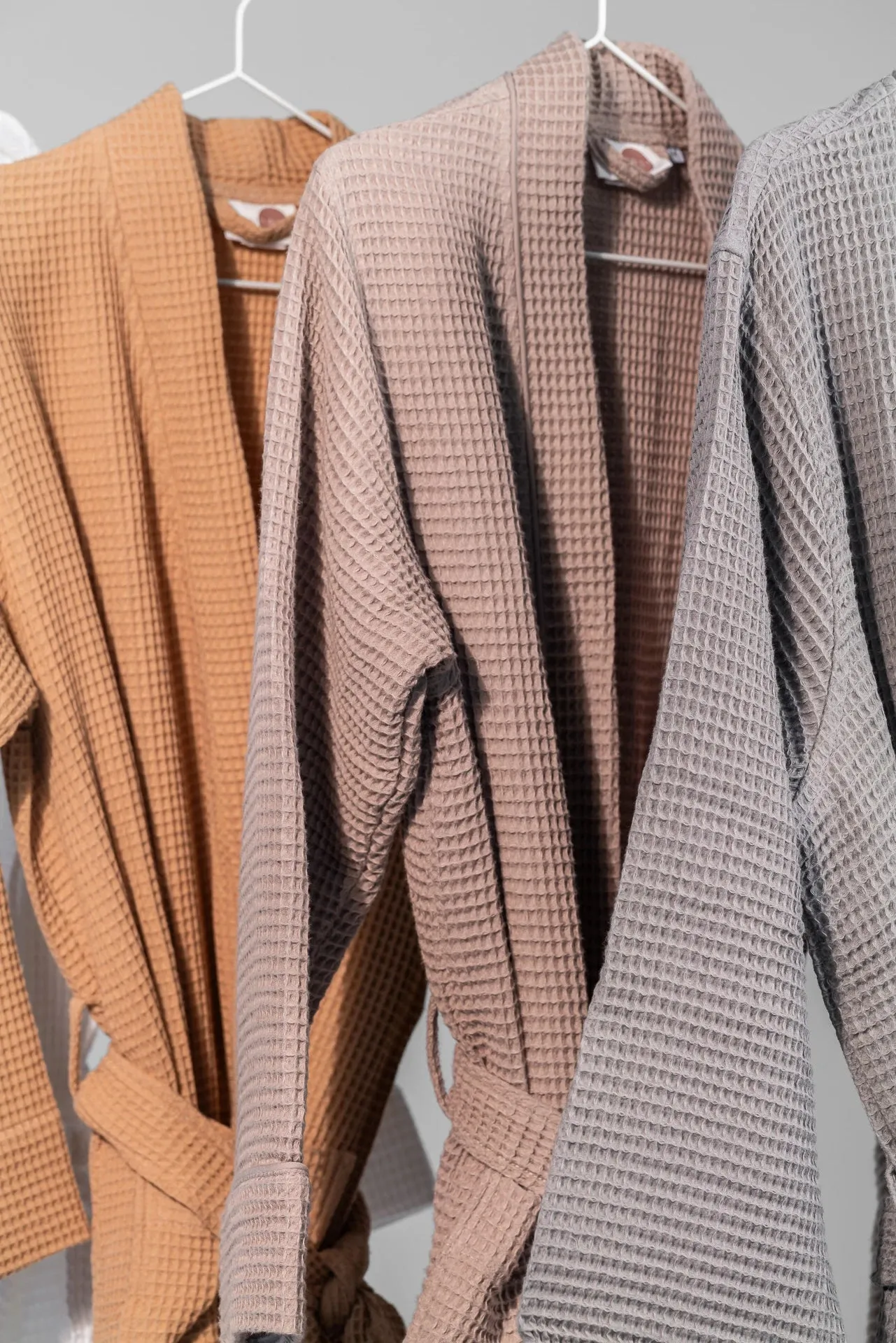 Pamuk Waffle Bathrobe – Warm Gray 100% cotton