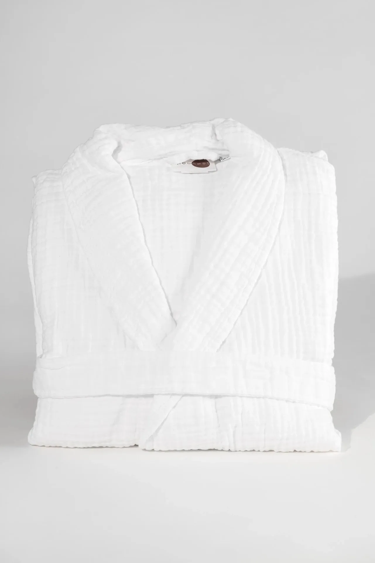 Pamuk Waffle Bathrobe – White 100% cotton