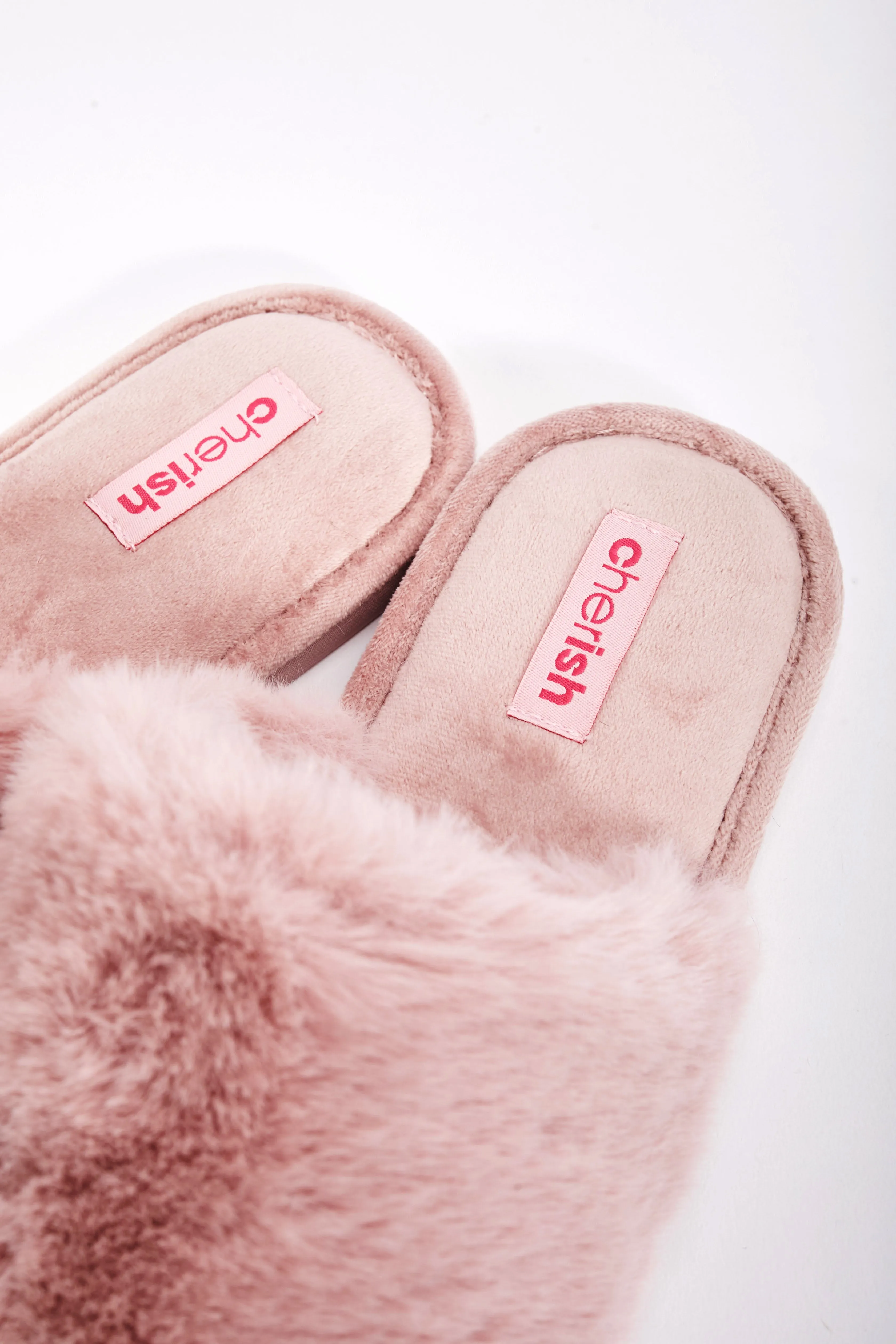 Pink Faux Fur Slippers