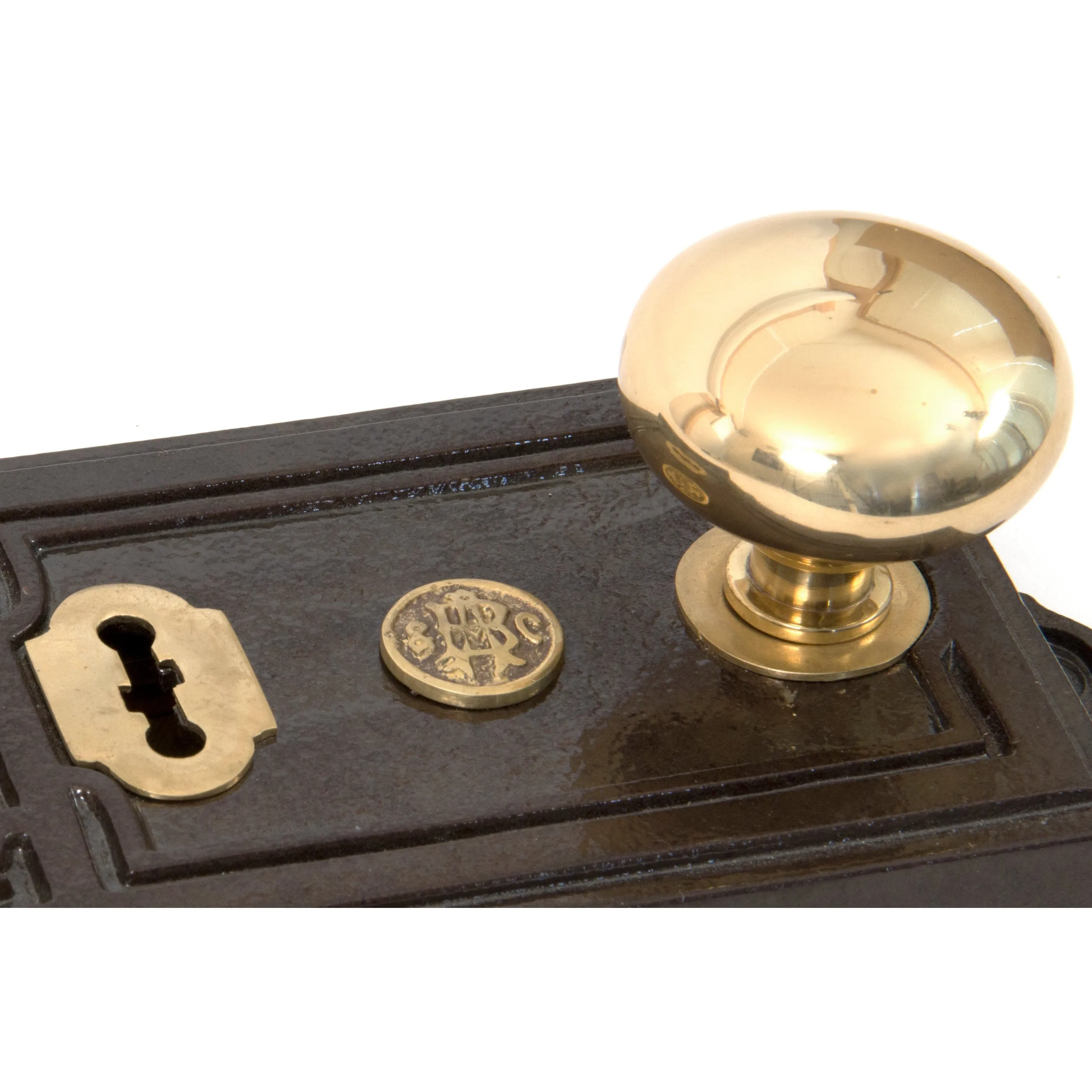 Polished Brass Mushroom Mortice/Rim Knob Set | From The Anvil