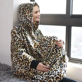 Printed Cosy Robe - Mink