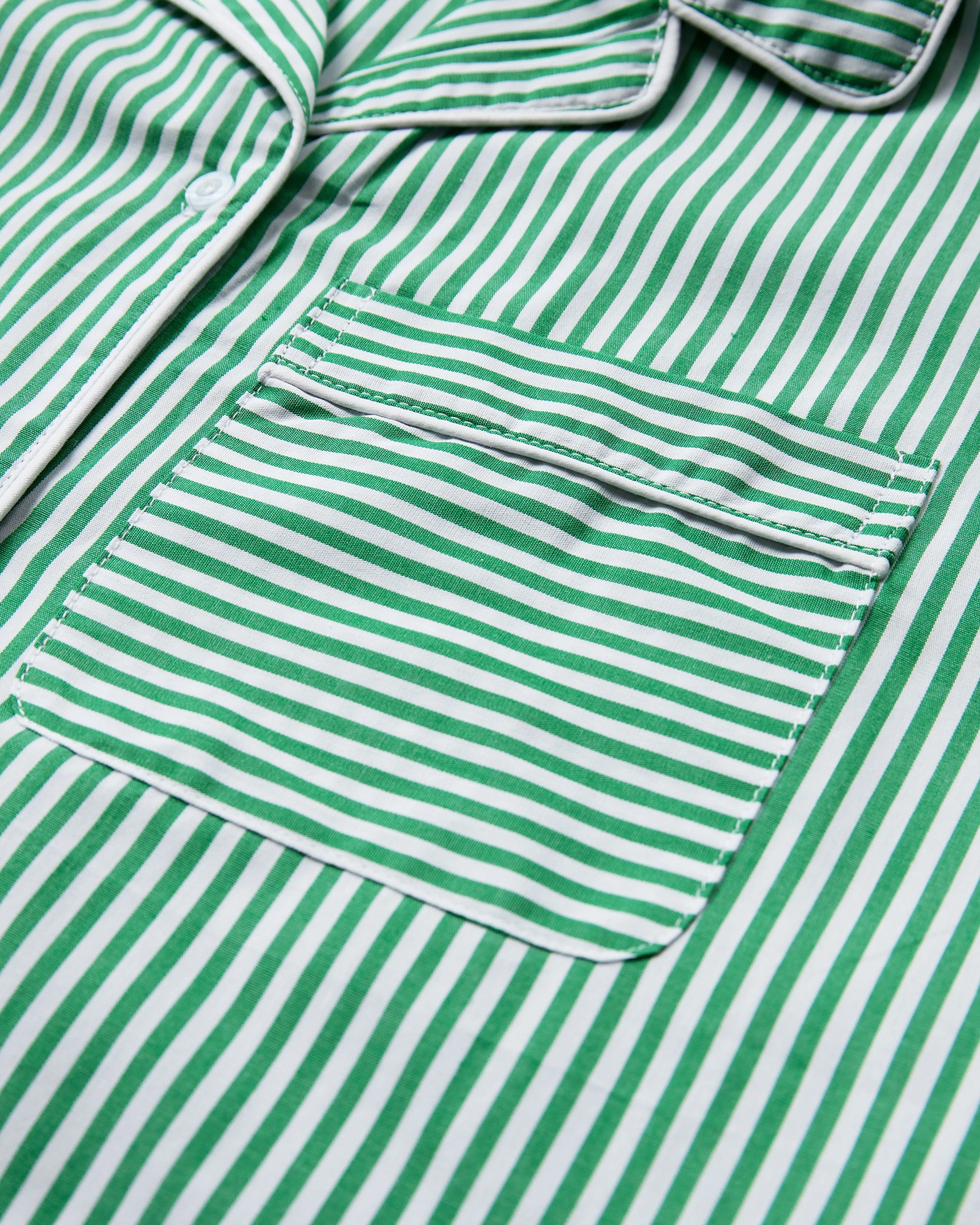 Rønne Pajamas Shirt - Green/White