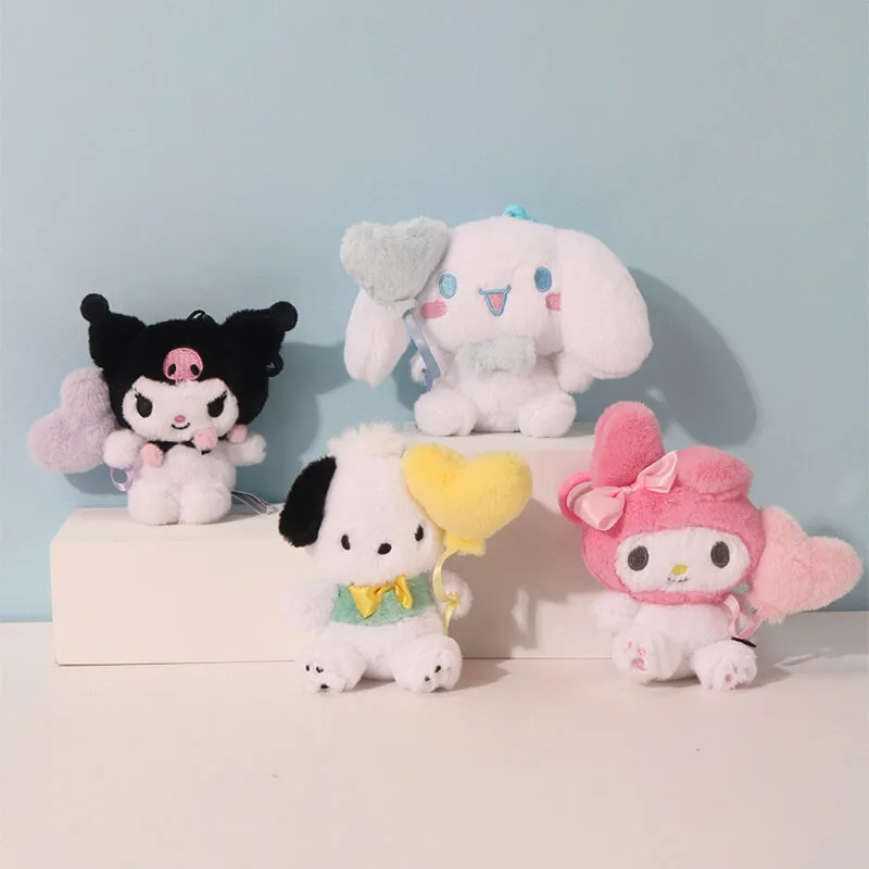 Sanrio Characters Heart Balloon Plush Charm