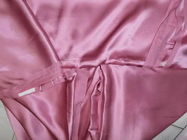 Silk Satin fabric 54&quot;wide-26 mm~misty mauve pink