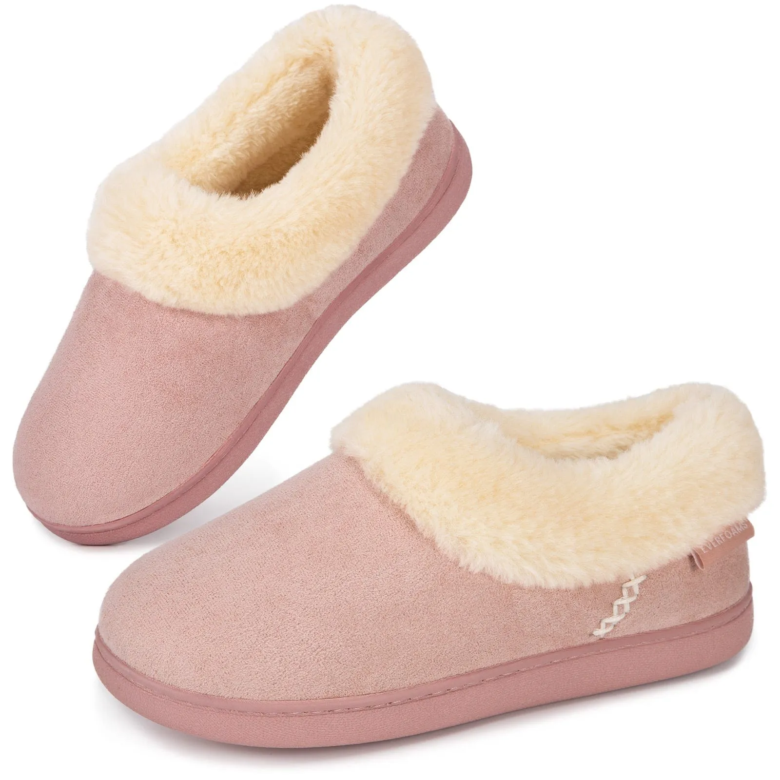 Women's Fluffy Memory Foam Closed-back Slippers