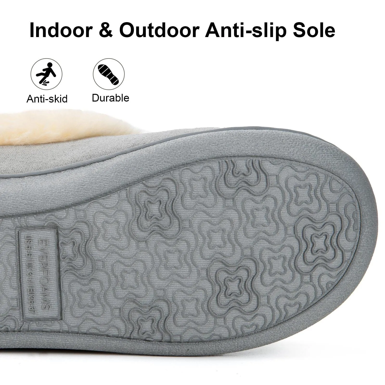 Women's Fluffy Memory Foam Closed-back Slippers