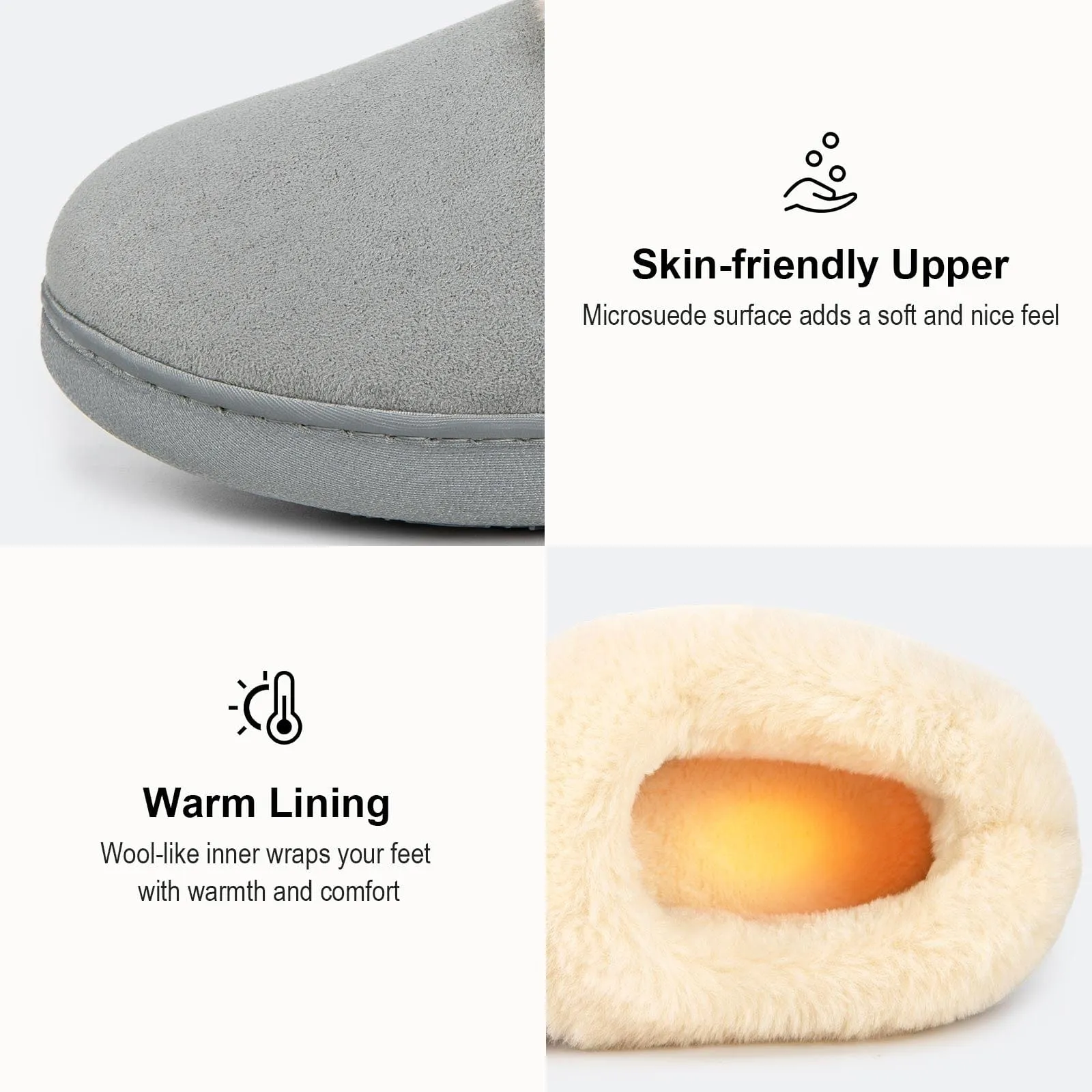 Women's Fluffy Memory Foam Closed-back Slippers