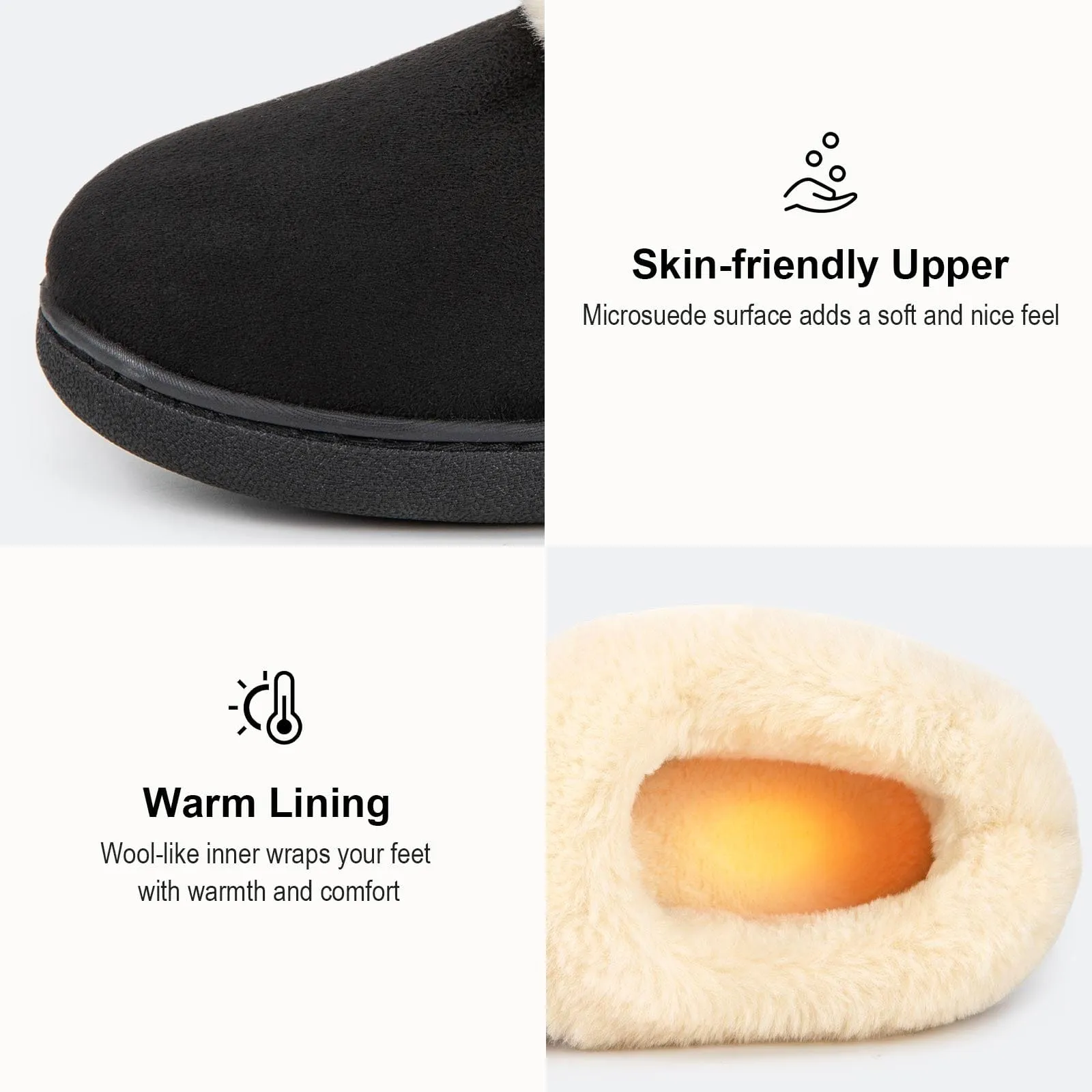 Women's Fluffy Memory Foam Closed-back Slippers